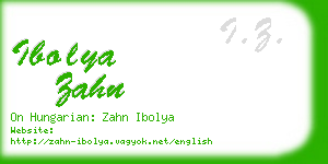 ibolya zahn business card